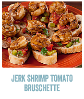 Jerk Shrimp & Tomato Bruschetta 